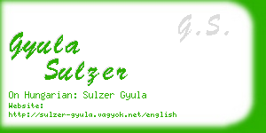 gyula sulzer business card